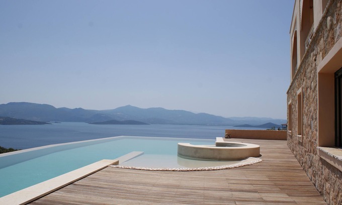 Theologos Villa | Breathtaking mediterranean view, large private infinite Pool & Jacuzzi !
