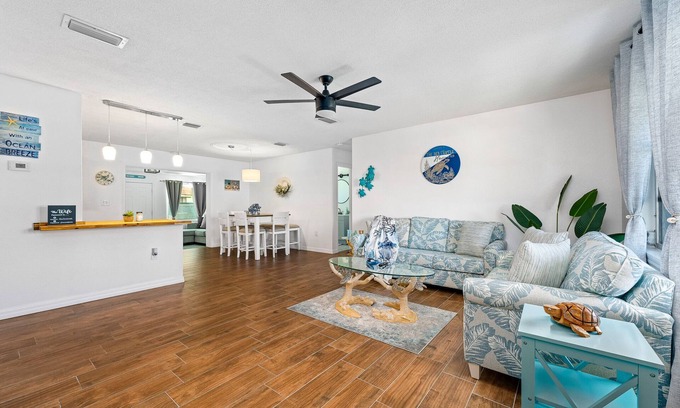 New Smyrna Beach House | Bright and Spacious Entire House, sleeps 6-7, minutes from the beach.