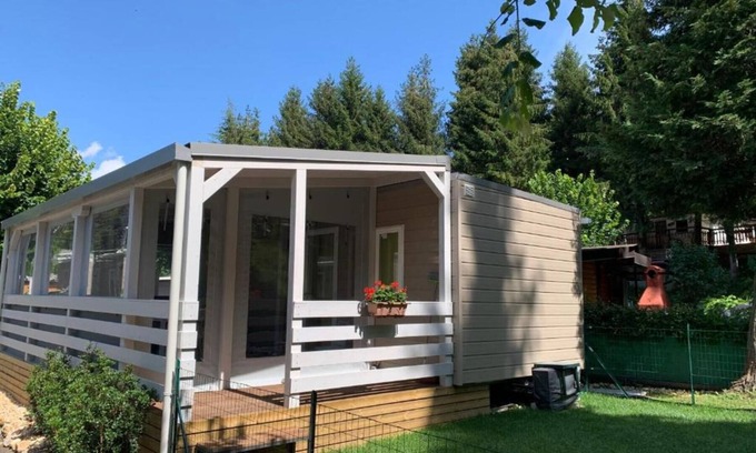 Oliveto Lario House | Bungalow "Casa Mobile 2" with Private Terrace, Private Garden & A/C