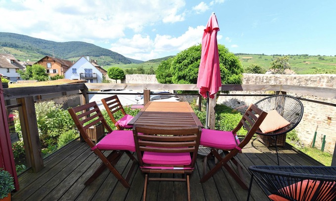 Kientzheim Apartment | Côté Vignes *, Appartement 4 personnes à Kaysersberg Vignoble - 2 chambres, terrasse, parking
