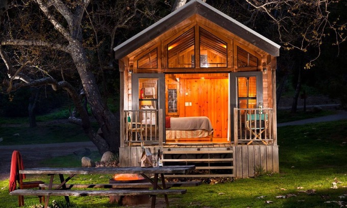 Goleta Cabin | Cabin | Creek Deck + Firepit | No Hidden Fees