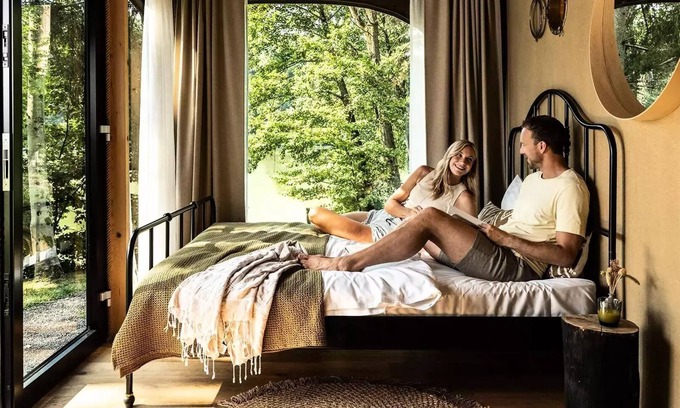 Tisina House | Cabin for 4 adults + 1 child up to 17 years old - Lake view and wooden tent