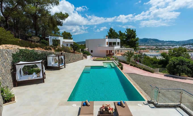 Santa Eulalia del Rio Villa | Can Malvinas with Views to Ibiza Town, Port and Island of Formentera