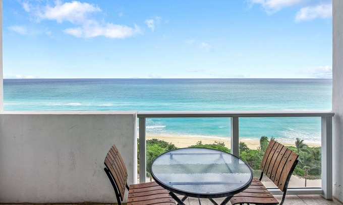 Mid Beach Condo | Castle 828 Oceanfront Studio with Balcony! Free Parking, Pool, Beach, Gym, Tennis, and more!
