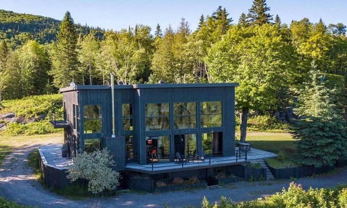 Saint Donat Ski Chalet | chalet spa vue panoramique