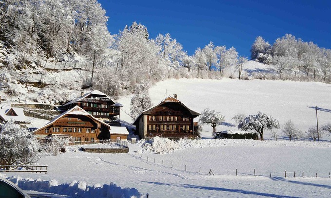 Charmey Ski Chalet | Loft under the old beams of the historic chalet