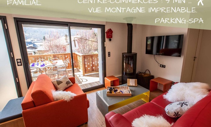 Saint-Lary-Soulan Apartment | Chalet Hygge Saint-Lary center: Cosy /2 bdrms /Spa /Breathtaking view /Parking