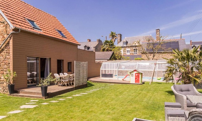 Pontorson Cottage | Charming Cottage with Shared Heated Pool, Near Mont St-Michel