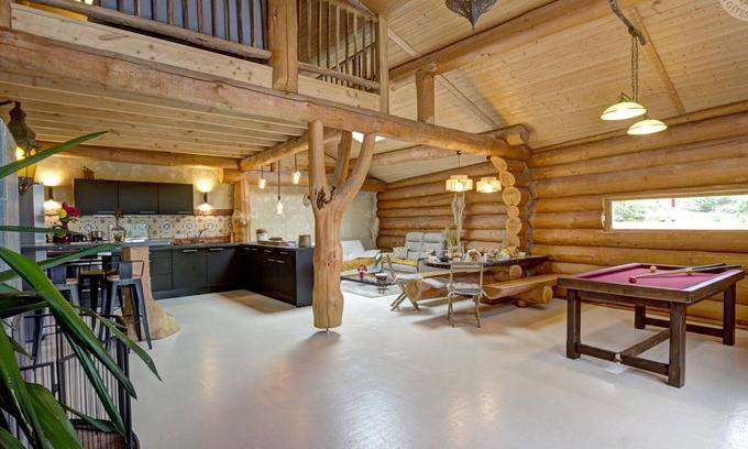 Saint-Jean-Soleymieux Cottage | Charming cottage with wood stove, pool table, and terrace in Monts du Forez