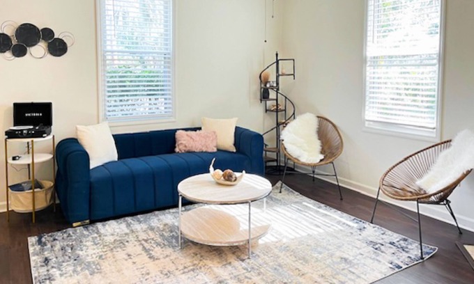 Thunderbolt House | Chic duplex in a great location with firepit, smart TV, & W/D
