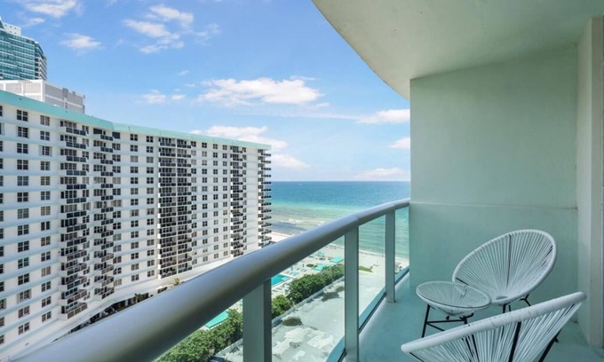 Hollywood South Central Beach Condo | Classic 1BR at The Tides Steps to Sand Great Amenities