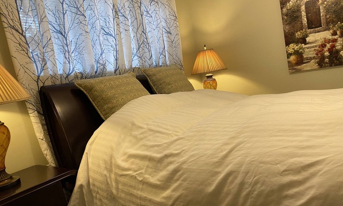 Aldergrove House | Clean safe private bedroom, comfy bed, keyless entry, no stairs, on bus routes