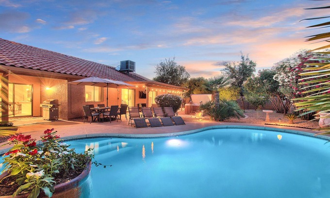 Sunset Ridge House | Contemporary home with a private pool, hot tub & fast WiFi