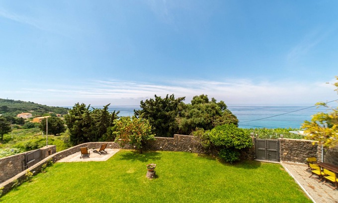 Paramonas Villa | Corfu Villa Nikolas with Sea View, Private Garden, A/C & Wi-Fi