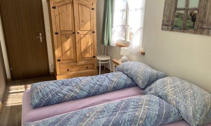 Ruedisbach Apartment | Cosy apartment for 4 guests with WIFI, TV, balcony and pets allowed