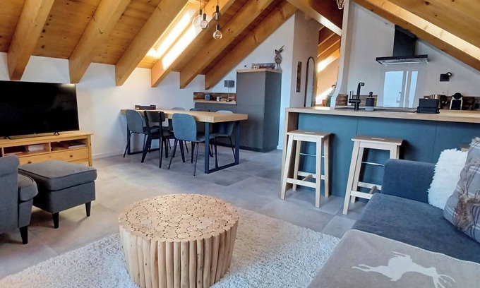 Ovronnaz Apartment | Cosy, panoramic view and direct access to the baths - 3.5 rooms/4 pers.