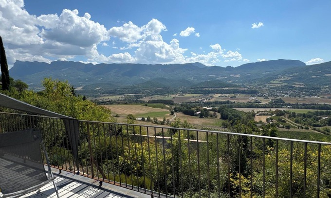Mirabel-et-Blacons House | Country house at the top of the village of Mirabel-et-Blacons view of the valley