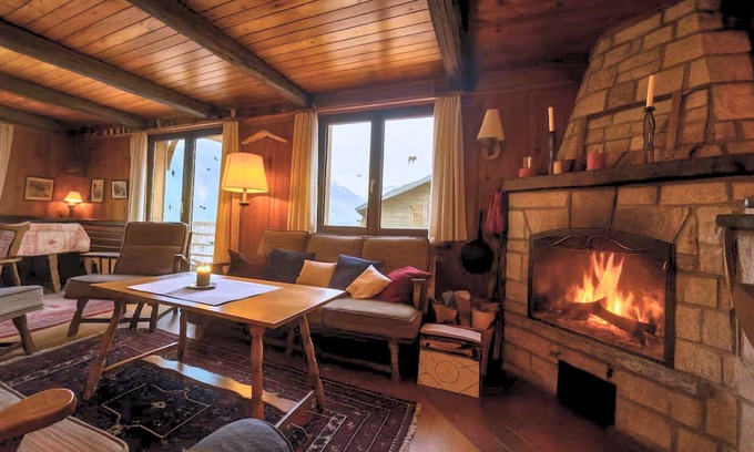 Liddes House | Cozy chalet, Alps view, fireplace & large terrace