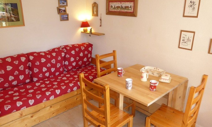 Areches Apartment | Cozy Mountain Apartment - Sleeps 4, South-Facing, Central Location, Close to Ski Lifts, Pool Access