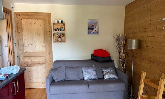 Valloire Apartment | Cozy Studio Cabin for 4, 2* Rated, North Exposure, Central Valloire