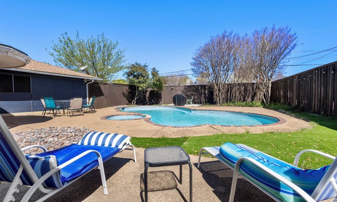 Northwest Dallas House | Darvany Haven: Pool & Spa Retreat @ Prime Location