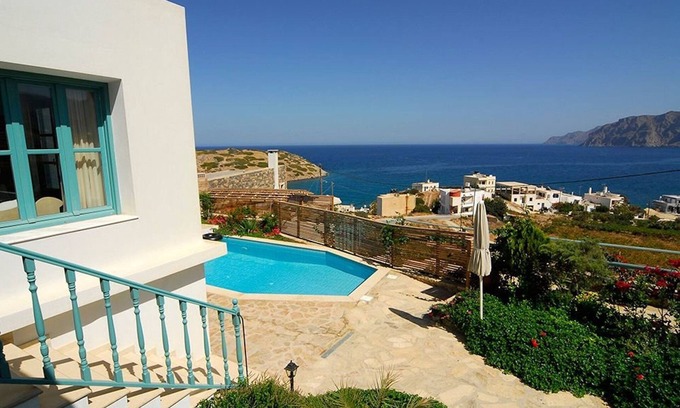 Mochlos Villa | Deluxe Crete Villa | Villa Alkestis | 4 Bedrooms | Private Pool | Sea View |.