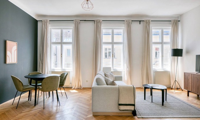 Josefstadt Apartment | Deluxe Josefstadt 2BR w/Elevator, walk to bars + Metro U6, by Blueground