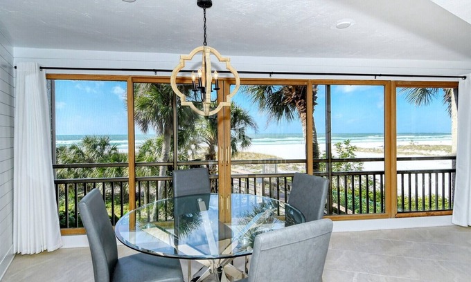 Siesta Key House | Doveplum 112- 3 Story, 4 Bedroom Condo with Private Beach with lounge chairs & umbrella provided,.