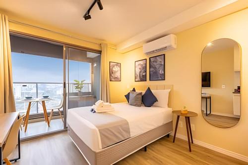 Santo Amaro Apartment | Easy Star - Lindo studio C/varanda no Alto da Boa Vista - MY01I