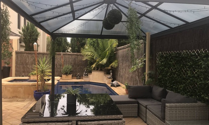 Hove House | Easy stay Beachside Hove Executive spacious duplex home . Outside heated spa