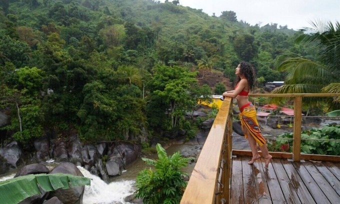 Rio Blanco House | El Yunque Waterfalls, forest and river tiny house at Casa Parcha w/D generator