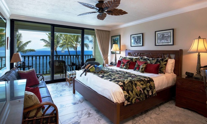 Historic Lahaina Front Street Condo | Elegant Lahaina Shores Oceanfront Studio!