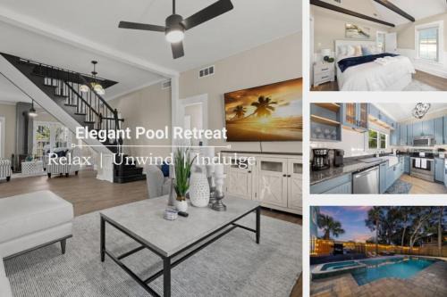 Palm Harbor House | Elegant Pool Retreat with Firepit