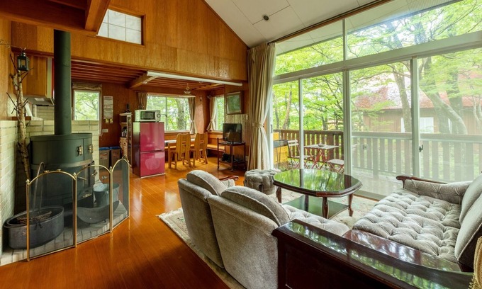 Yumoto House | Enjoy Nasu on the deck in the green forest Silenc - Red craft / Nasu-gun Tochigi