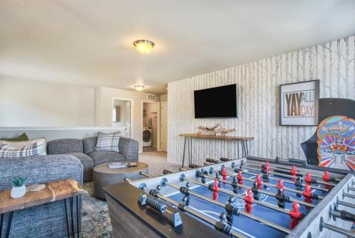 Woodmoor House | Entire Home Game Room Basement FirePit
