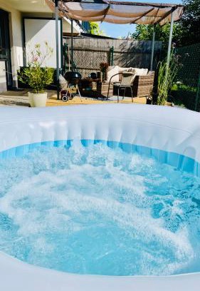 Trnava Apartment | Exclusive Garden Oasis with Jacuzzi & Private Parking