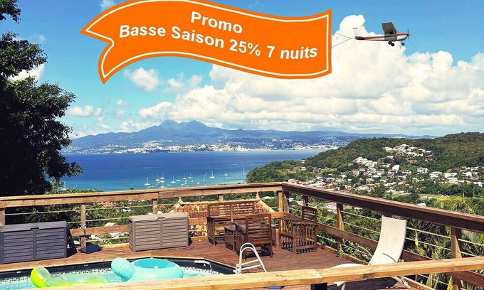 Trois-Ilets Apartment | F3 Family or Friends - Swimming pool, Sea view & Quiet - Anse à l'Âne (Trois-Îlets)