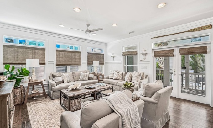 Grayton Beach House | Fall Stays Available! Beach Boardwalk Out Your Door! Community Pool! Lake Access! Bikes!