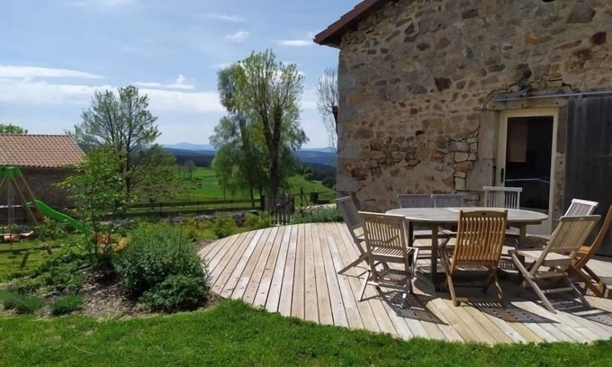 Riotord Cottage | Family Cottage in Riotord with Garden and Playground