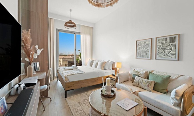 Jumeirah Village Triangle Apartment | FIRST CLASS | Bali Studio | PS5 Pool JVT