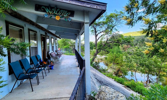 Leakey Cabin | Frio River Family Getaway. On the River. Best cabin location on the Frio.