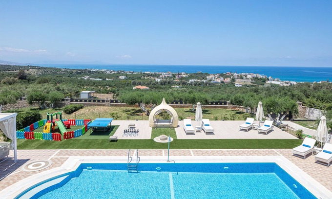 Asteri Villa | Full Privacy, 100m2 Outdoor Pool, Indoor heated Pool, Sea View!