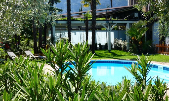 Riva del Garda Condo | Garden Pool Residence Villa degli Aranci-Bilocale Deluxe-100 from the beach
