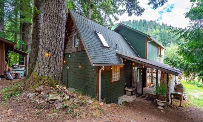 Peaceful Valley Cabin | Glacier View Getaway Cabin w/Hot Tub Near Mt Baker. Pet friendly! with RV hookup