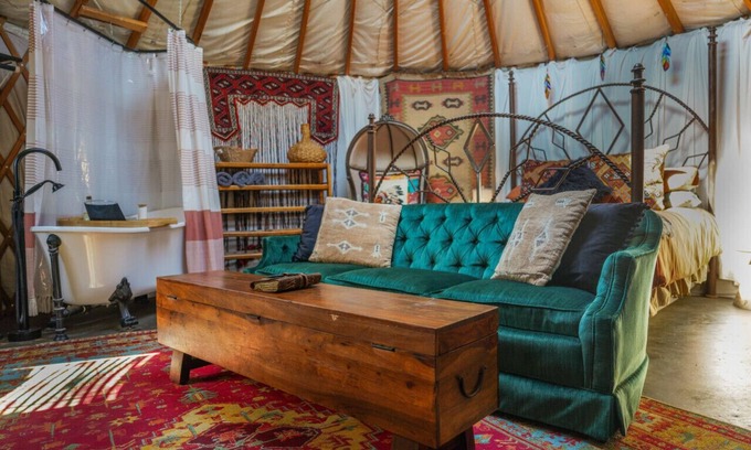 Alpine RV Rental | Glamp in Heated Yurt in Big Bend @ Casa de Marca