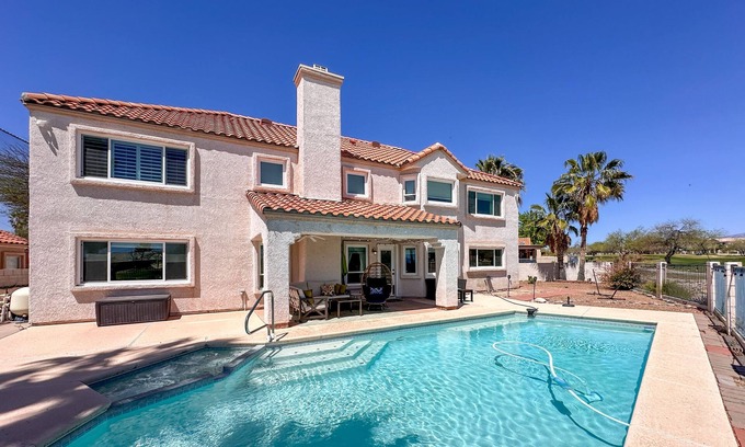 Canada Hills Golf Course House | Golf-course-front home with private pool, hot tub, terrace & mountain view