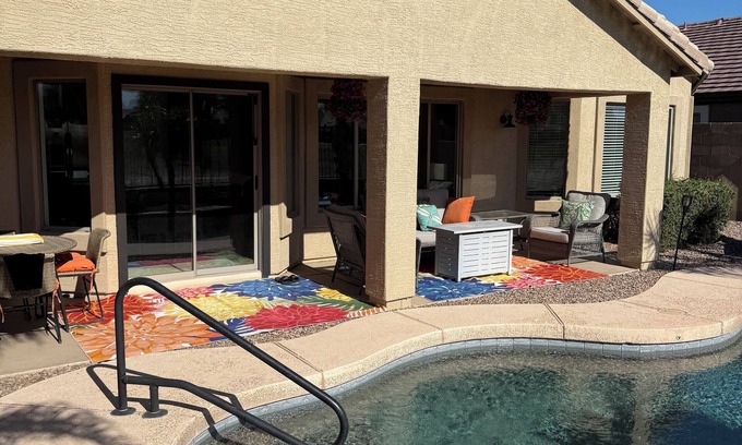 Villages At Queen Creek House | Gorgeous 4 bedroom, 2 bath house with a HEATED pool, hole 6 !
