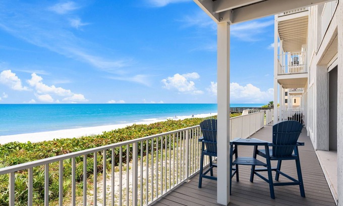 Melbourne Beach Condo | π Gorgeous Direct Oceanfront Bliss W/Steps to Sand & Heated Pool!