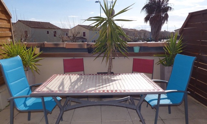 Narbonne-Plage Apartment | Grandes Bleues, Appartement T3 Duplex, Piscine, Narbonne Plage