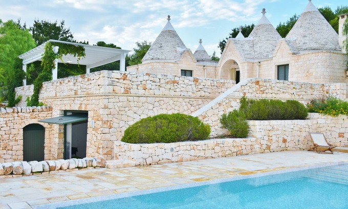 Cisternino Villa | Great Trulli Style Villa w/Infinity Edge Heated Private Pool, 500+sqm Terraces